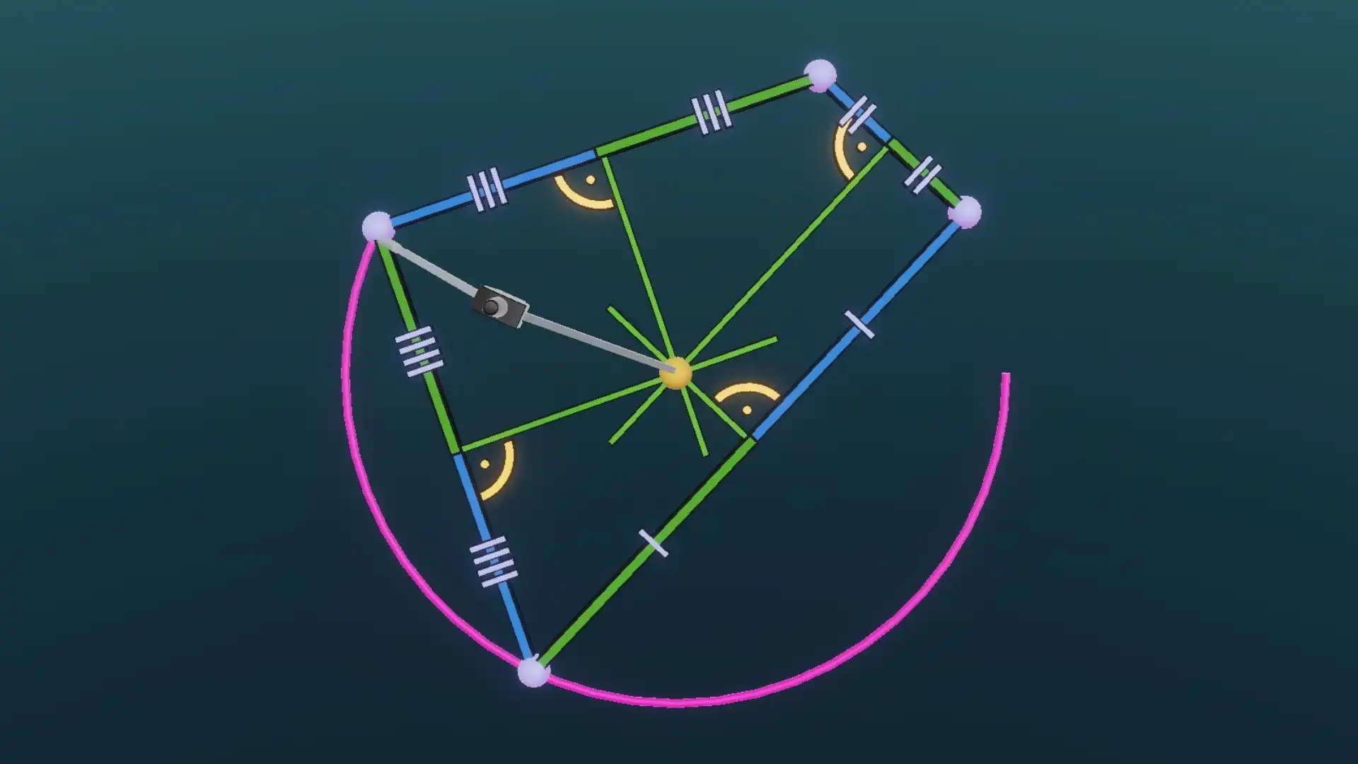 Constructing the circumcircle of a quadrilateral
